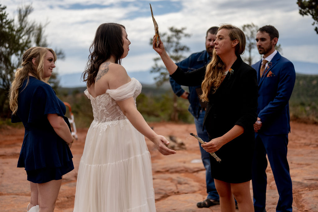 items used during sedona alternative wedding