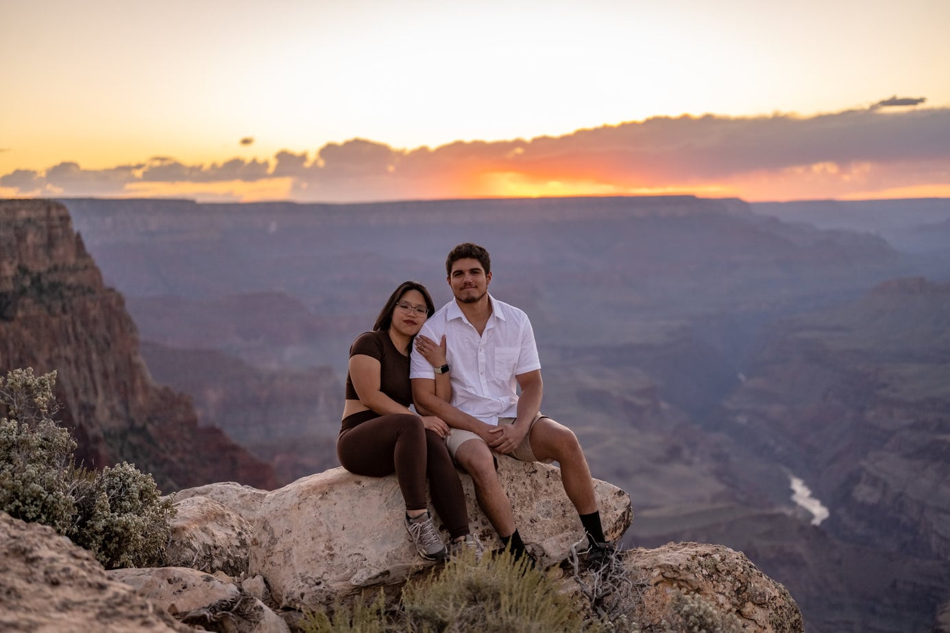 Grand Canyon Sunset Engagement Photos