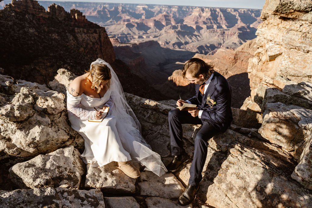 couple writes vows together